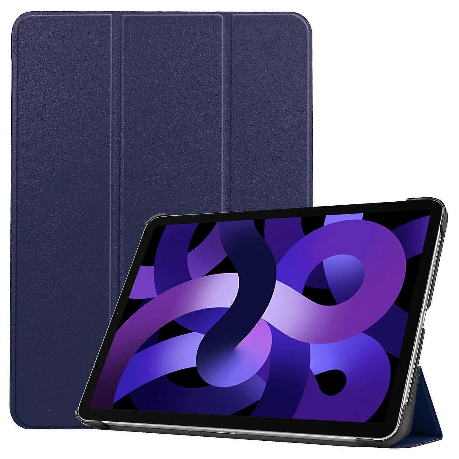 Case For Ipad Air 5 2022 Tri-fold Solid Color Bracket Protective Cover Suitable For Tablet Protective Shell