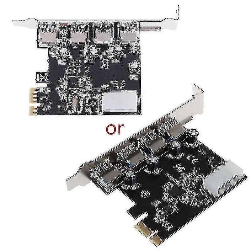 4 Port Pci-e To Usb 3.0 Hub Pci Express Expansion Card Adapter 5 Gbps Speed