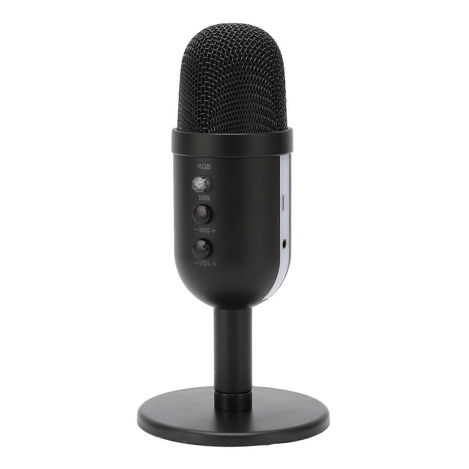 USB Condenser Microphone with 360 Degrees Rotation and DSP Sound Processing for PS5 and PC