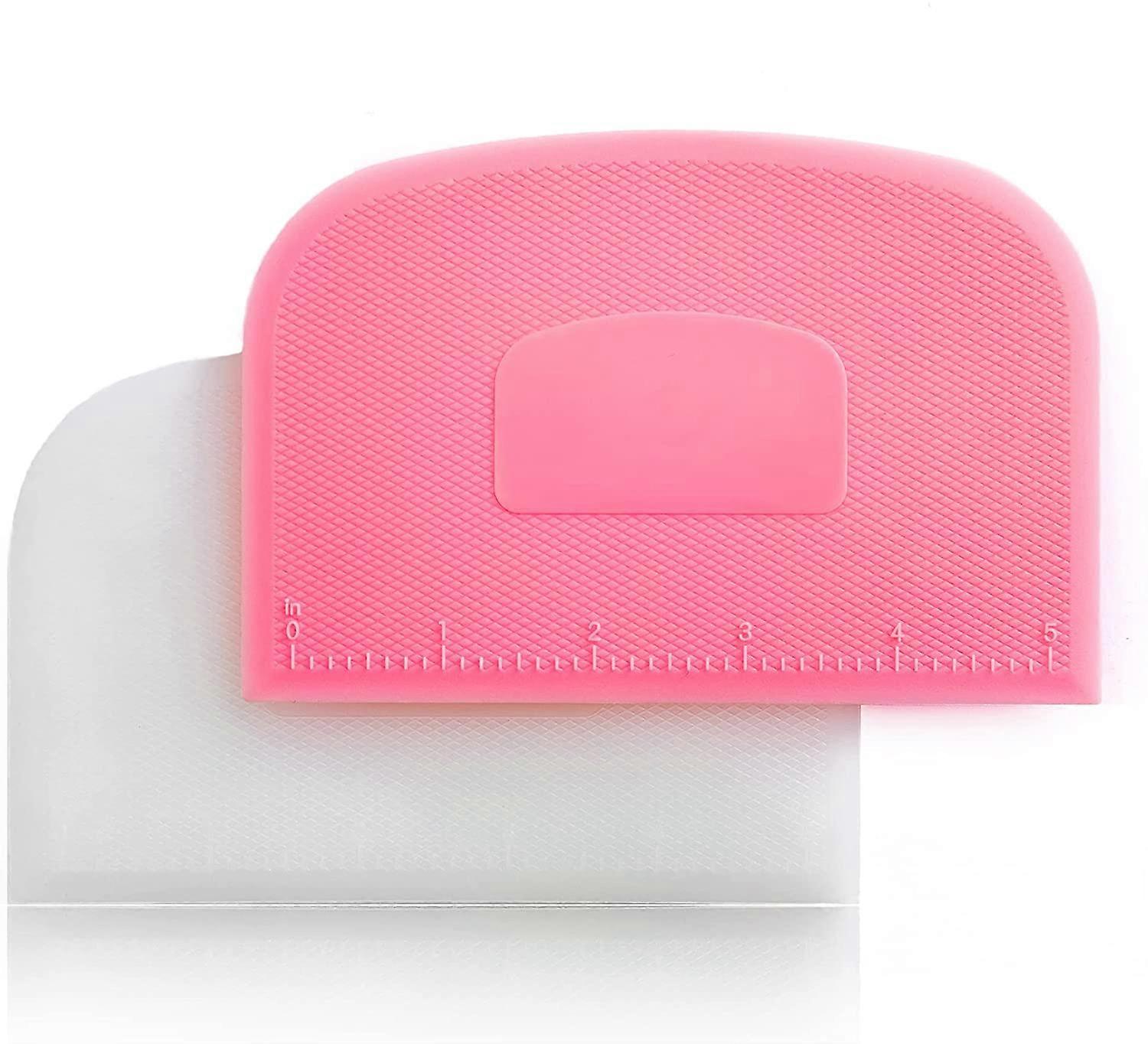 Dough Scraper Bowl Scraper Flexible Unbreakable Plastic Scrape with Scale