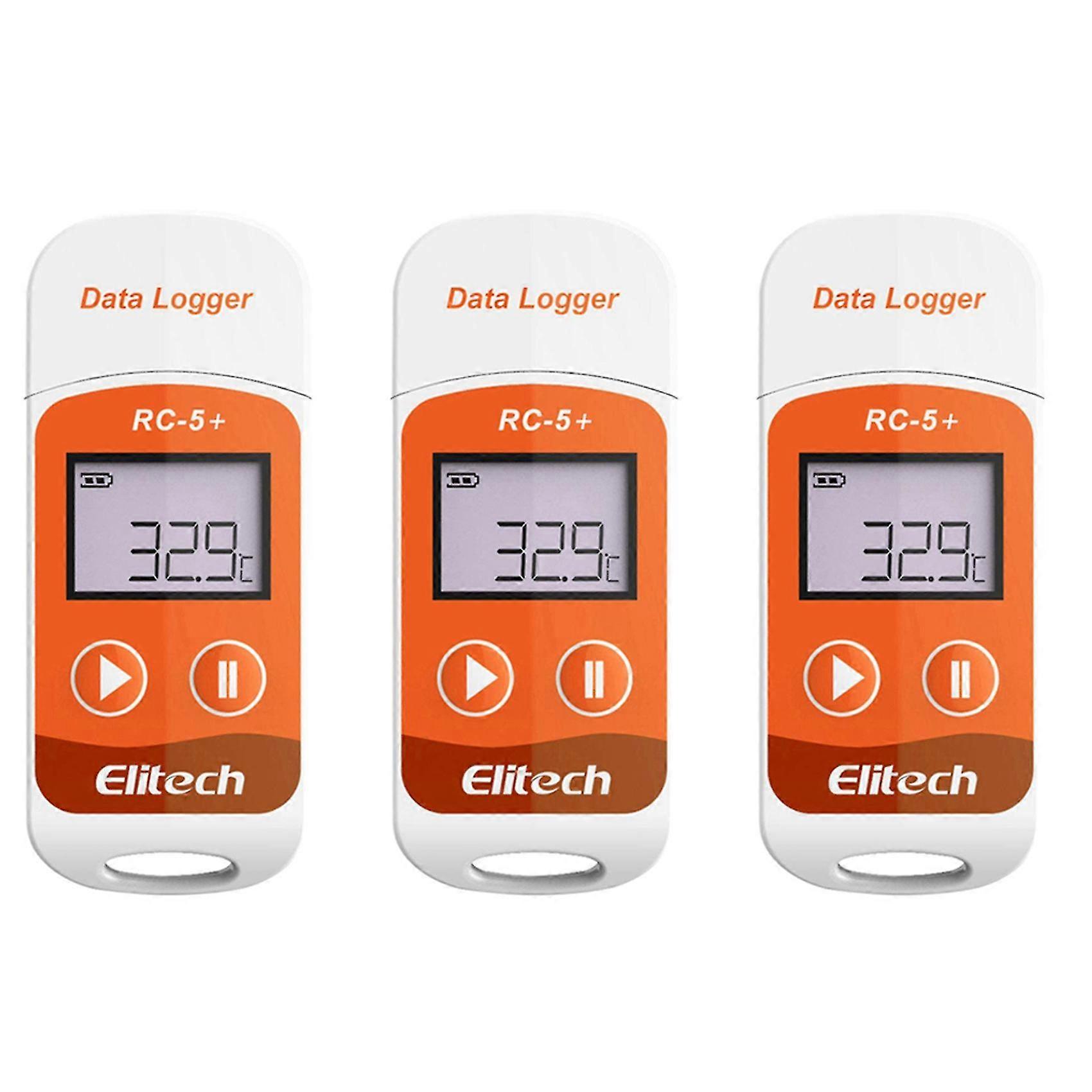 Elitech 3x Rc-5+ Pdf Registratore Dati di Temperatura USB Riutilizzabile
