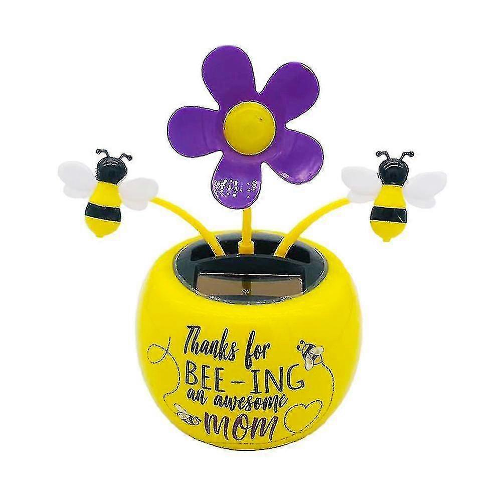 Moda Solar Powered Dancing Flower Swinging animate Bobble Dancer Jucarii Auto Home Desk Decor cadou de Crăciun