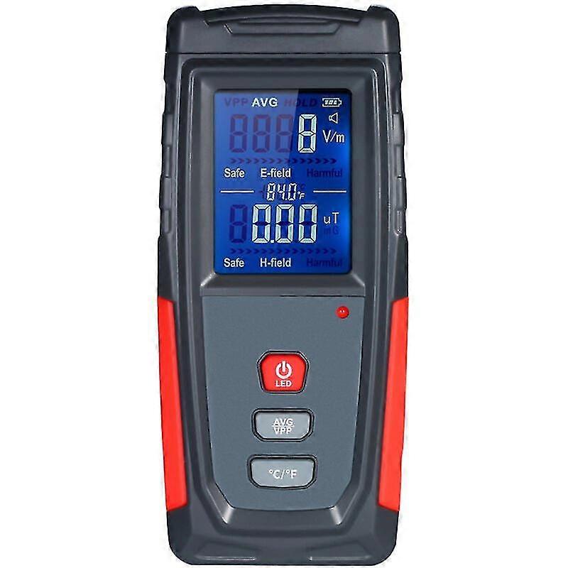 High Precision Handheld Mini Digital Lcd Emf Tester, Electromagnetic Field Radiation Detector Meter Dosimeter Tester Counter, Sound And Light Alarm, L