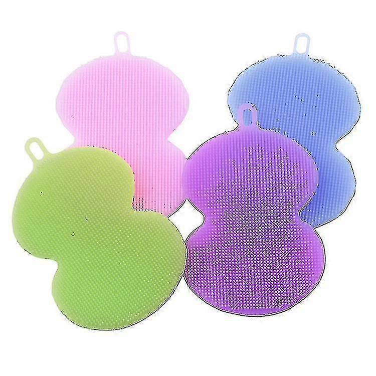 2024 Heat Resistant Silicone Dish Sponge (set Of 4)-sfygv