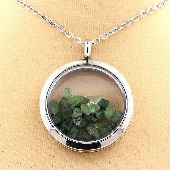 Raw Tsavorite Garnet Necklace