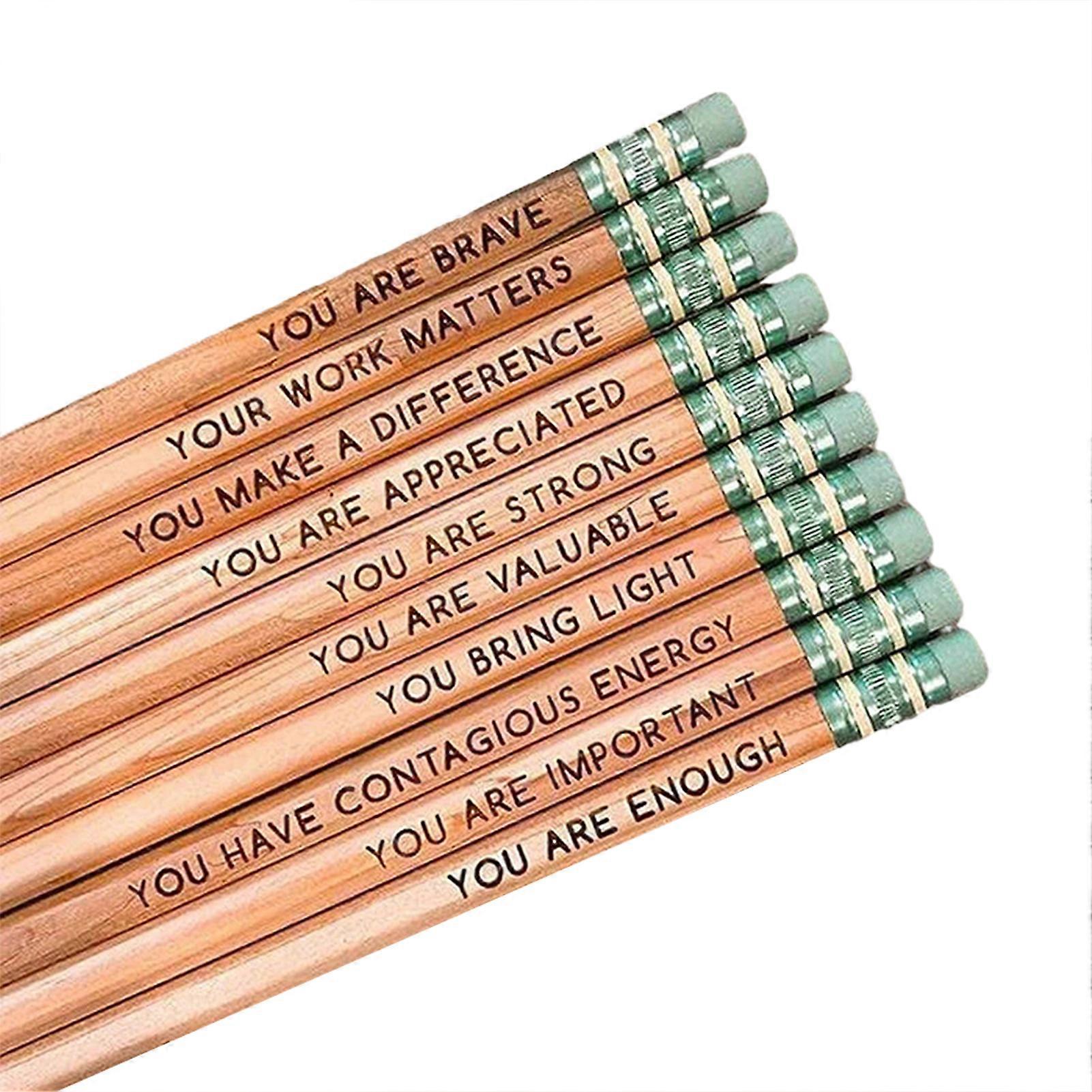 10PCS Affirmation Pencil Set Multipurpose Personalized Quote Pencils for School Office
