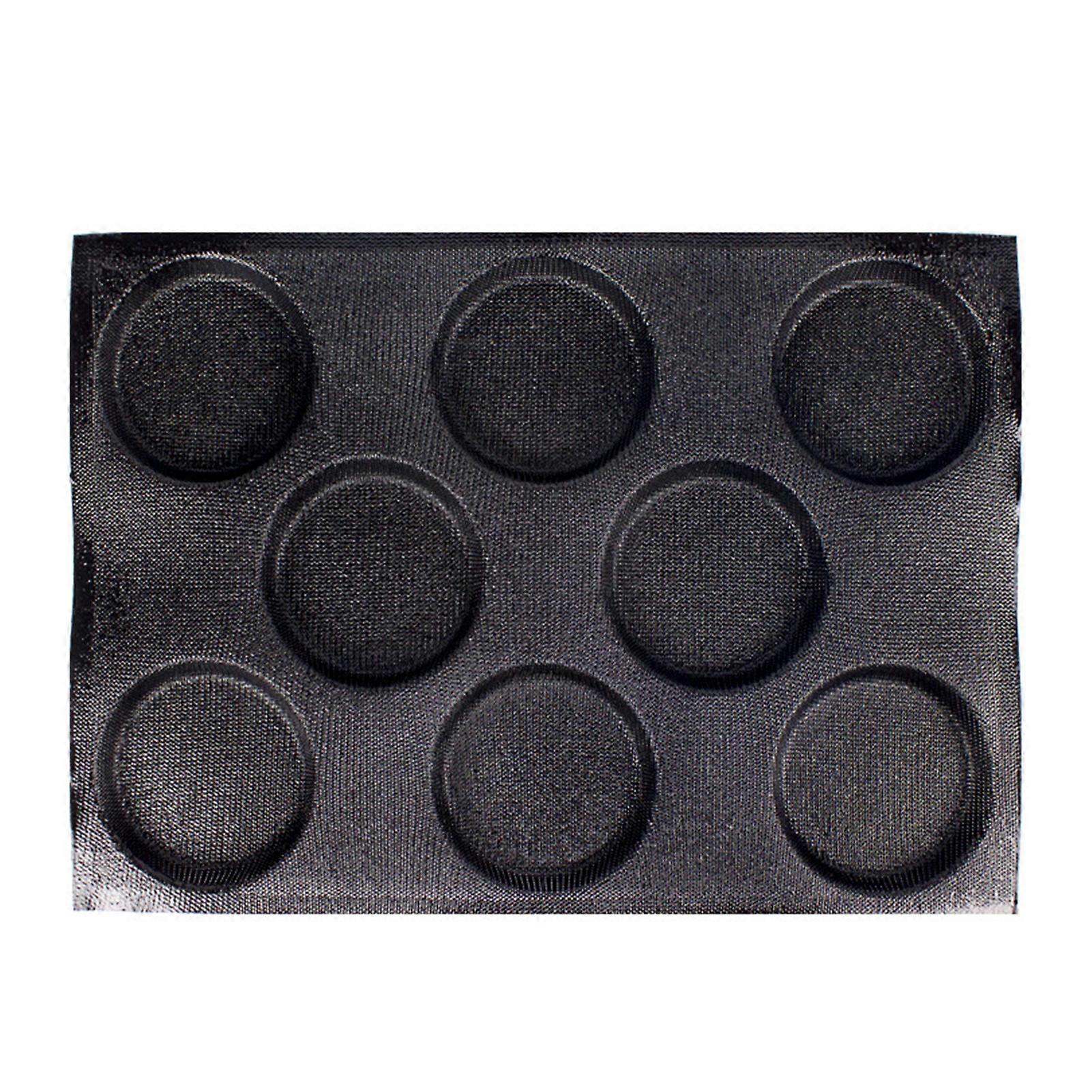Silicone Hamburger Bun Pan 8 Cavity Non Stick Baking Sheets Bread Bun Mold for Bread Rolls Cake and Eclair Tray