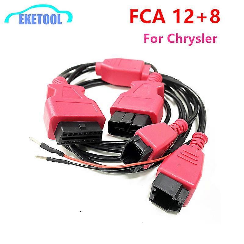 Upgrade OBD2 Male+Female FCA 12+8 Adapter Cable For Chrysler12+8 Works Autel/LAUNCH X431/OBDSTAR/ Programming Cable