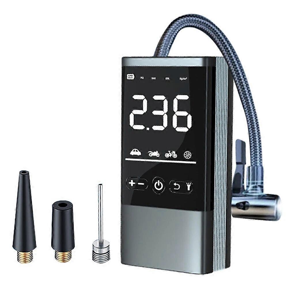 Multifunktionell sladdlös bil däckpump USB uppladdningsbar digital display luftpump däck uppblåsare bärbar luftkompressor