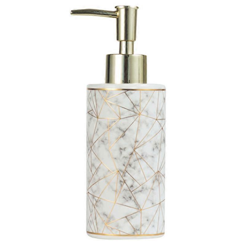300Ml Stylish Hotel Bathroom Marble Ceramic Lotion Shampoo Liquid Soap Dispenser Pump Storage Bottl
