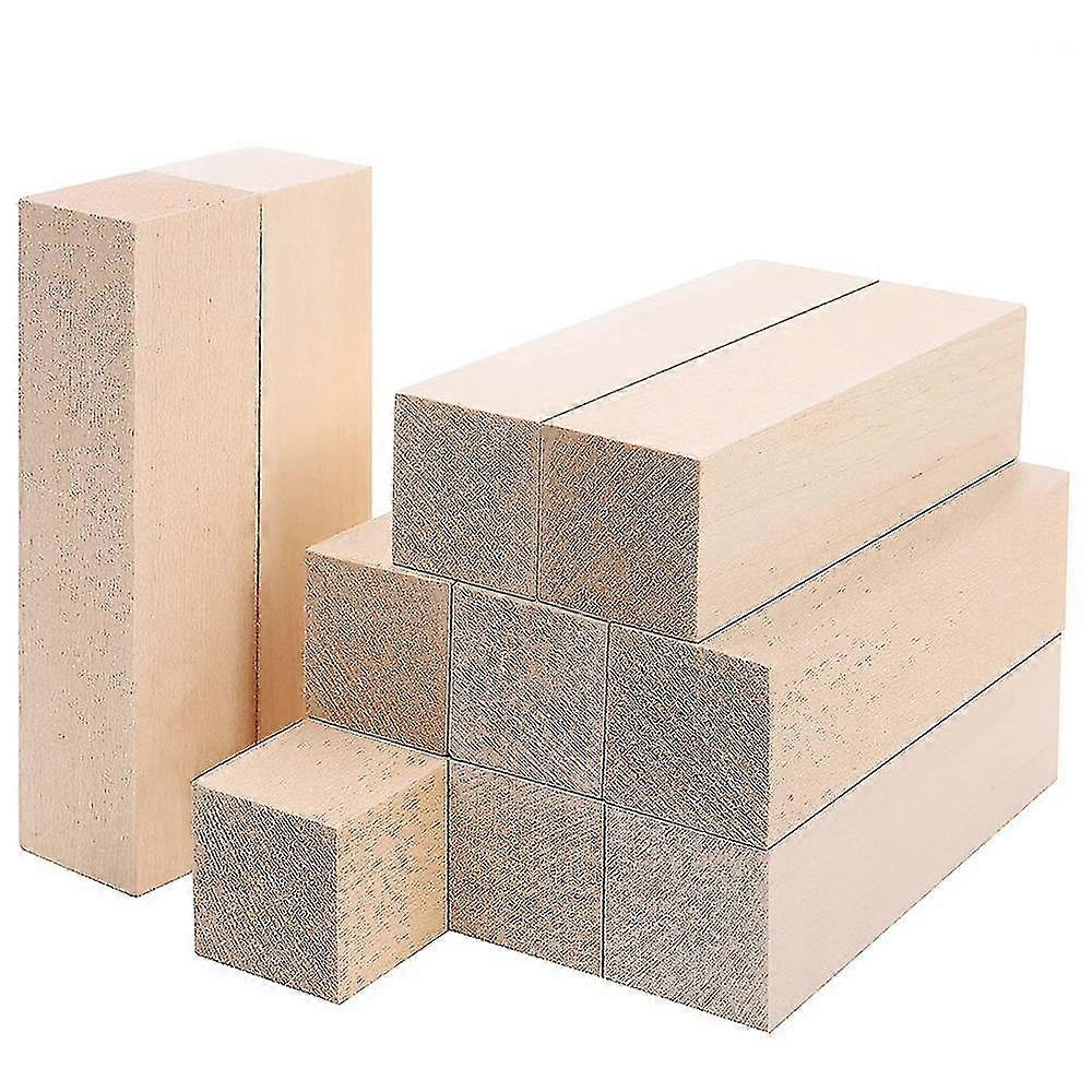 (10 Pack) 4 X 1 X 1 Inches Basswood Project Diy Set For Beginners