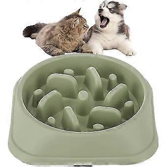 Dog Slow Feeder Bowl, Labyrinth Design Slow Feeder Pet Dog Bowl (green)