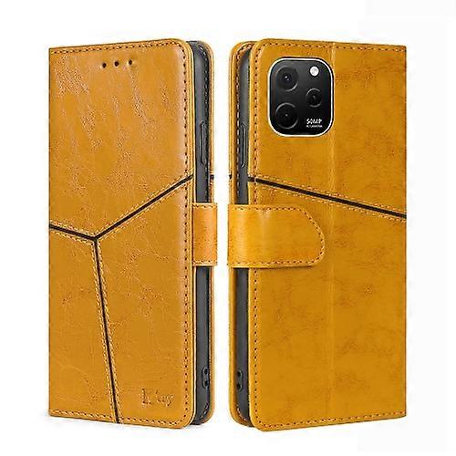 For Huawei nova Y61 Geometric Stitching Horizontal Flip Leather Phone Case