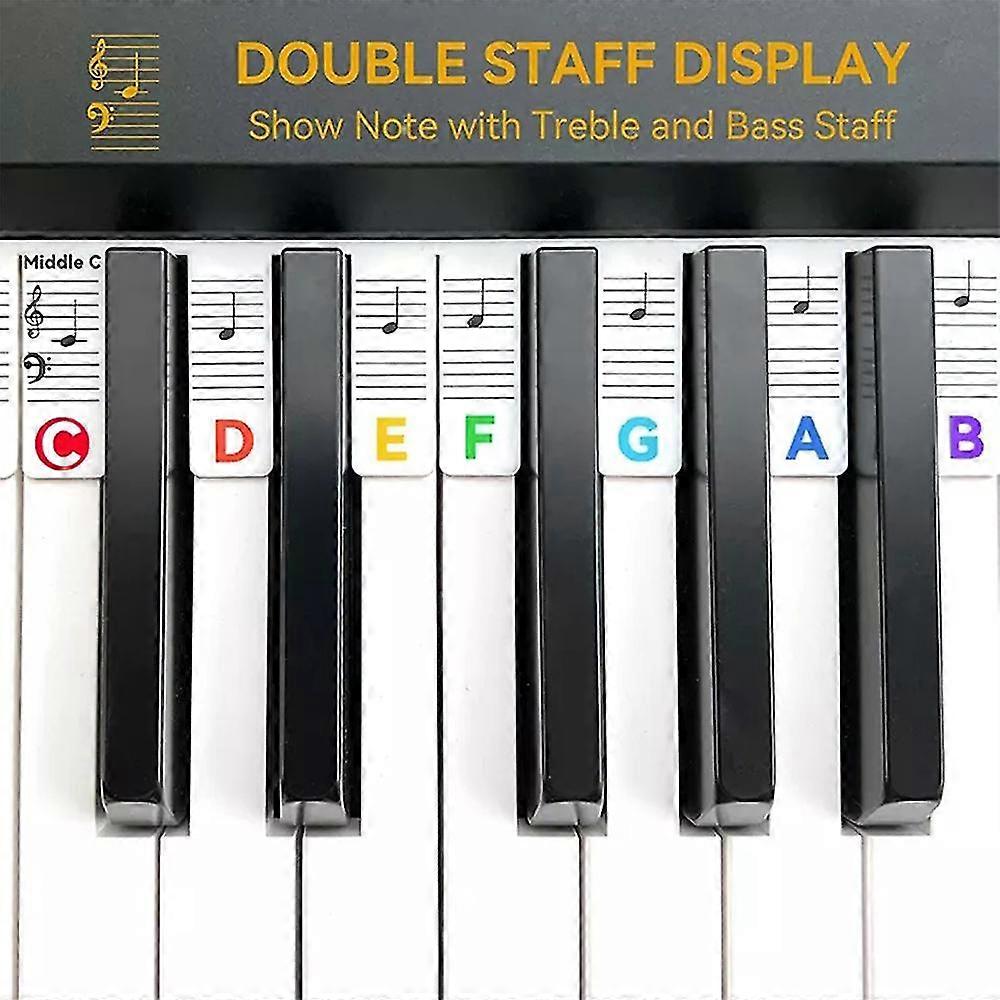 88 Keys Reusable Piano Keyboard Note Guiding Labels Piano Notes Guide Stickers