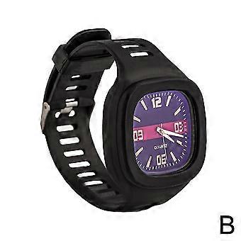 Unisex-Silikon-Quadratuhr, Quarzuhr im College-Stil für Paare, Mehrzweck-Modekleidungszubehör