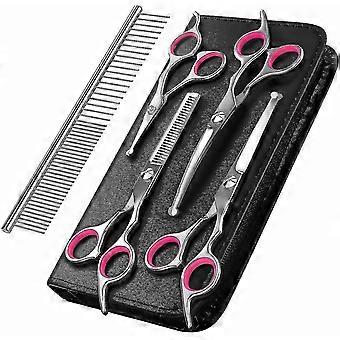 Dog Grooming Scissors Kit Professional Safety Thinning Shears Comb