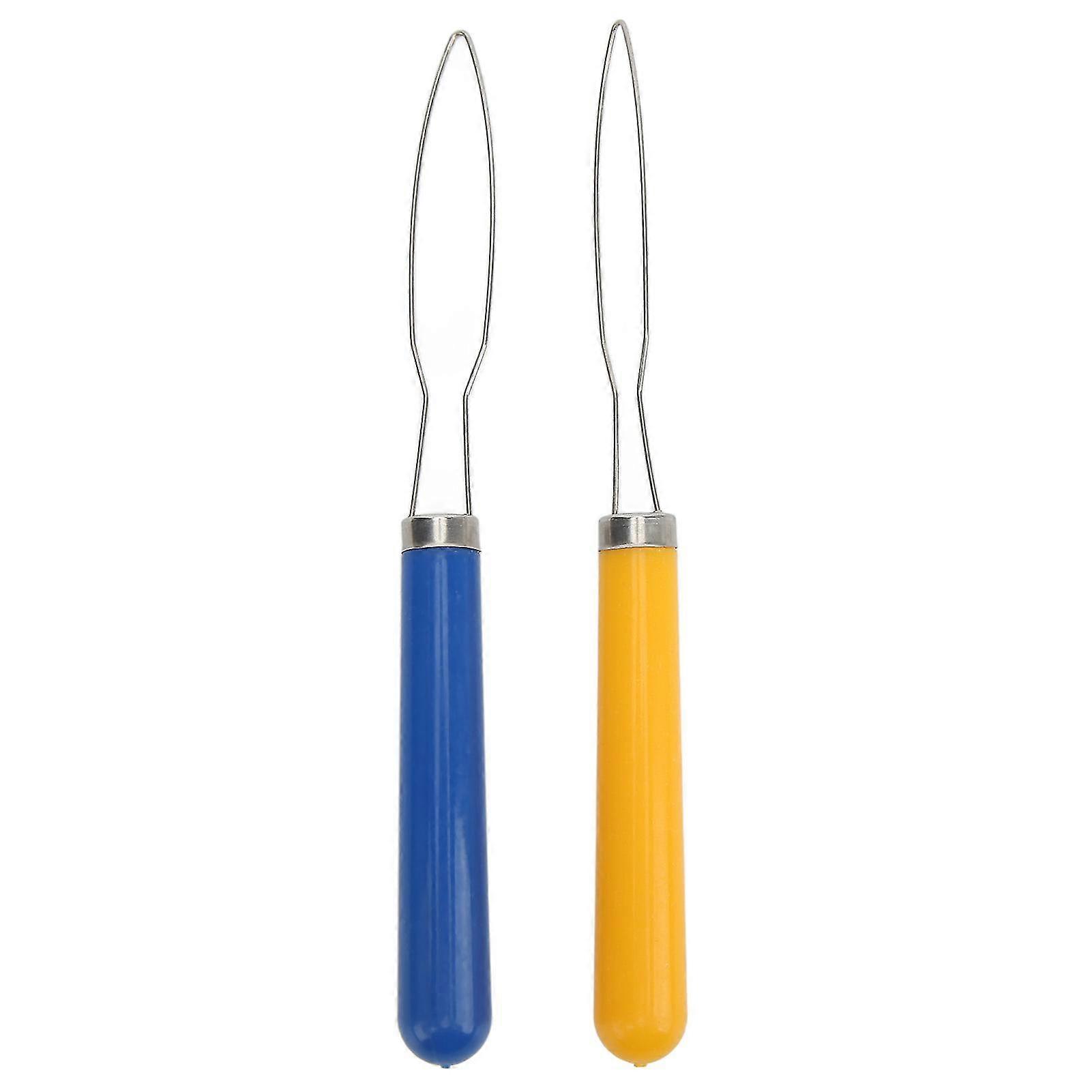 2pcs Button Hook Multi Color Mix Button Hook Helper Portable Button Hook Tool For Sewing Tailoring