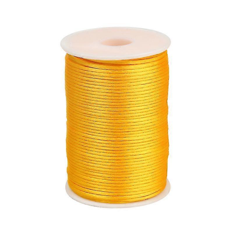 2mm x 100m κρέμα λευκό νάιλον κορδόνι σατέν χορδή για βραχιόλι κοσμήματα που κάνουν Rattail Macrame κερωμένο περιδέραιο κορδόνι κορδόνι χύμα