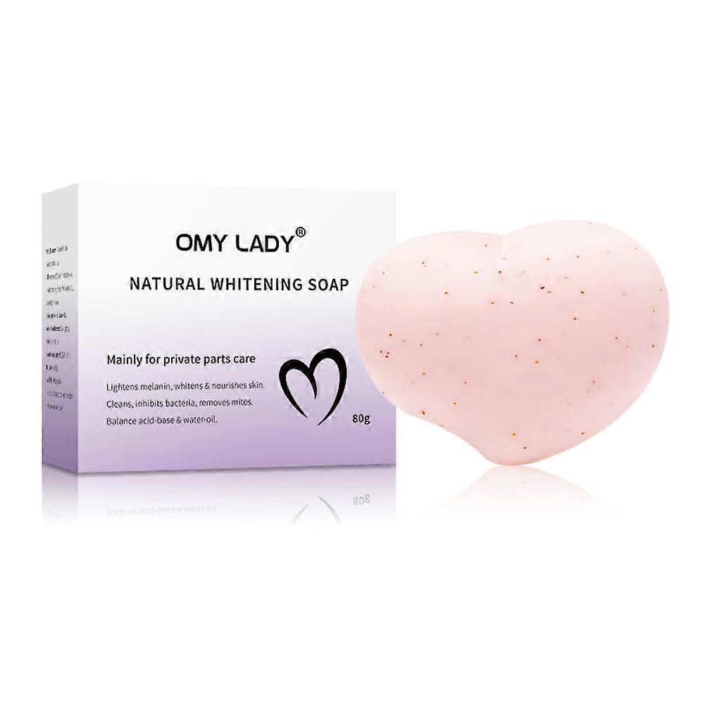 Pink PP Soap Heart Type Handmade Soap Whitening Brighten Buttock Private
