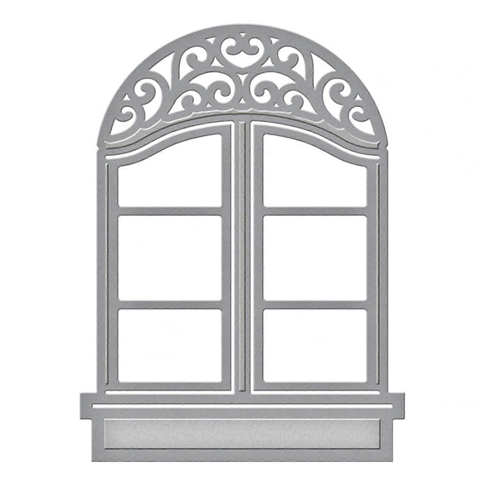 Cutting Dies Reusable Sturdy Carbon Steel Window Frame Die Cuts Stencil for Scrapbooking