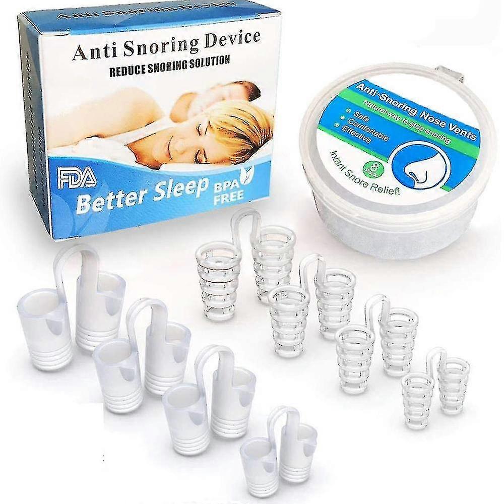 8pcs/set Snoring Solution Anti Snoring Devices Snore Stopper Nose Sleeping Aid