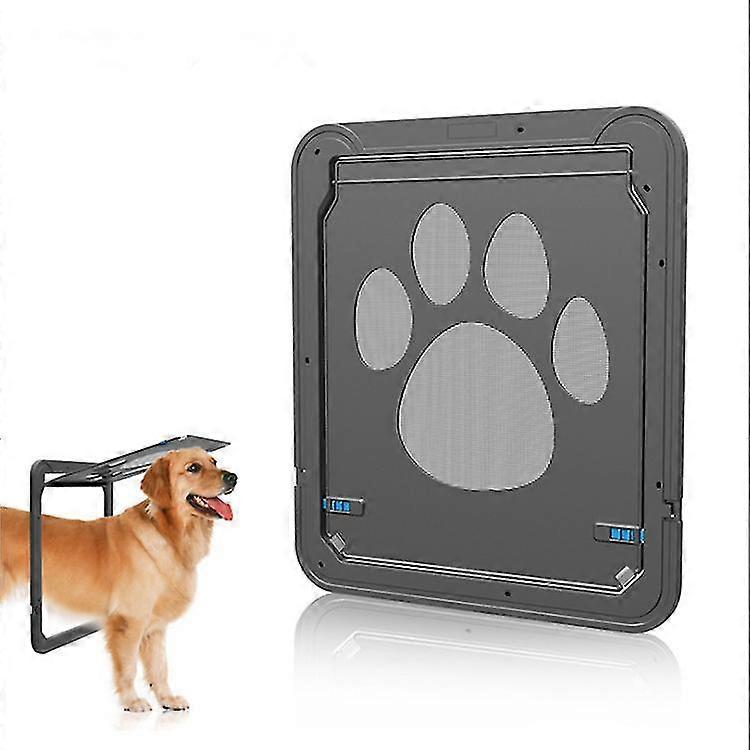 Dog Screen Door, Inside Door Flap 12x14x0.4 Inch, Lockable Screen Door, Magnetic Self-closing Screen Door With Locking Function