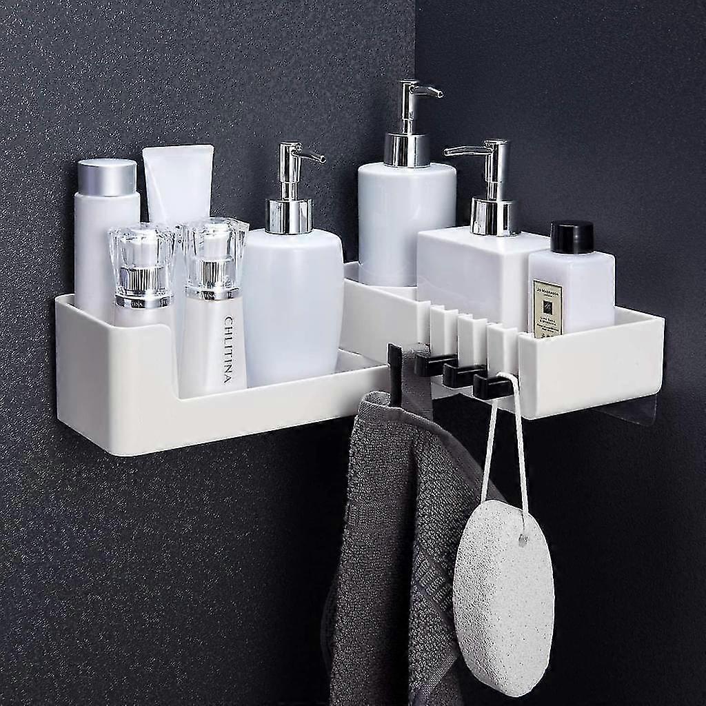 Corner Shelf Shower Basket - Swivel Shower Shelf Self-adhesive