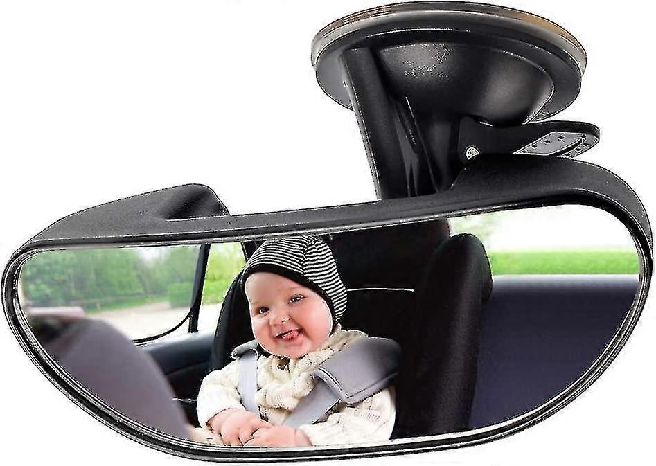 Baby Mirror For Car, Rear View Mirror 360 Degree Adjustable Strengthen Suction Cup Mirror For Car