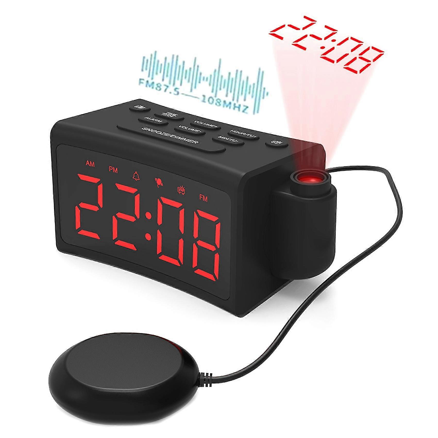 Loud Alarm Clock For Heavy Sleepers Vibrating Alarm Clock With Bed Shaker For Deaf And Hard Of Hearing Snooze Clock