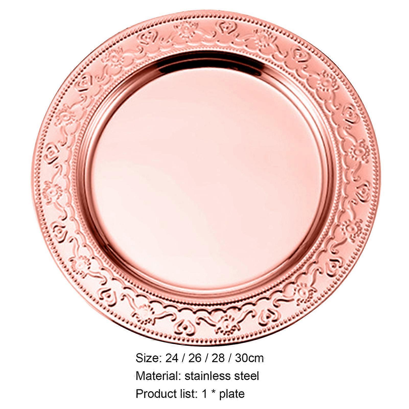 Stackable Dinner Plate Mirror Polish Stainless Steel Western Steak Serving Dish Kitchen Gadget KAESI