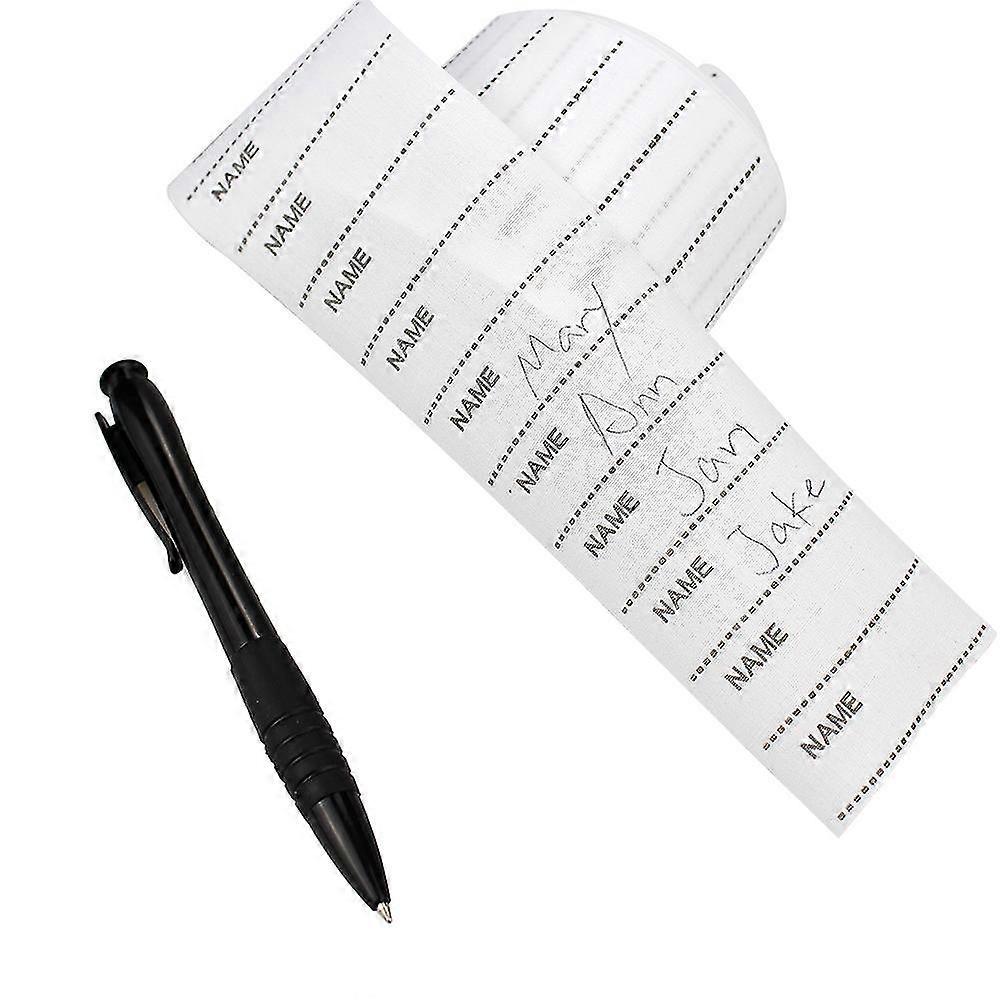 200 Pcs Name Tags with Pen, Iron on Name Labels for Clothes Washable Name Tapes Name Tags for Clothes Name Labels