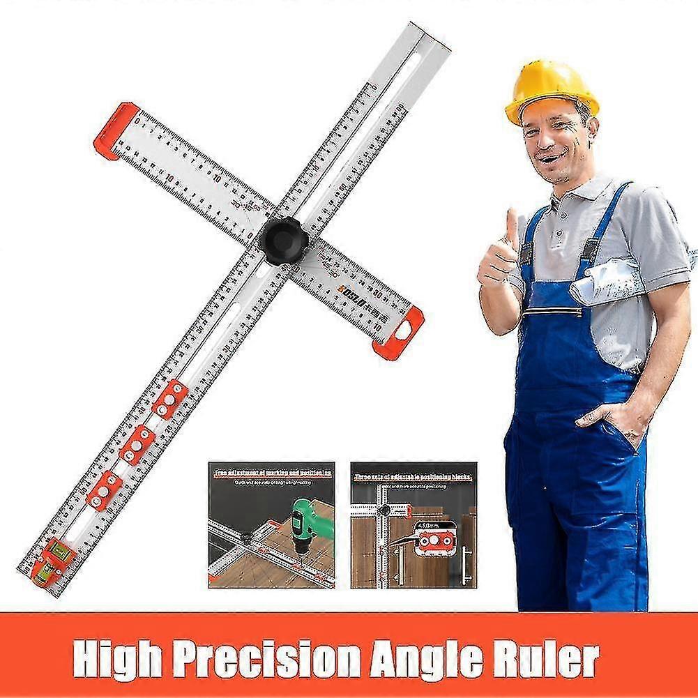 60CM High Precision Angle Ruler Woodworking Scribe Drawing Marking Gauge Tool