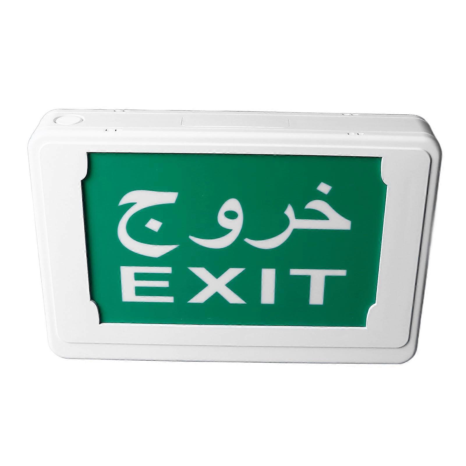Exit-indicatielampje Wandgemonteerde Groene LED Safety Exit Sign Emergency Lamp Ingebouwde batterij AC85?265V