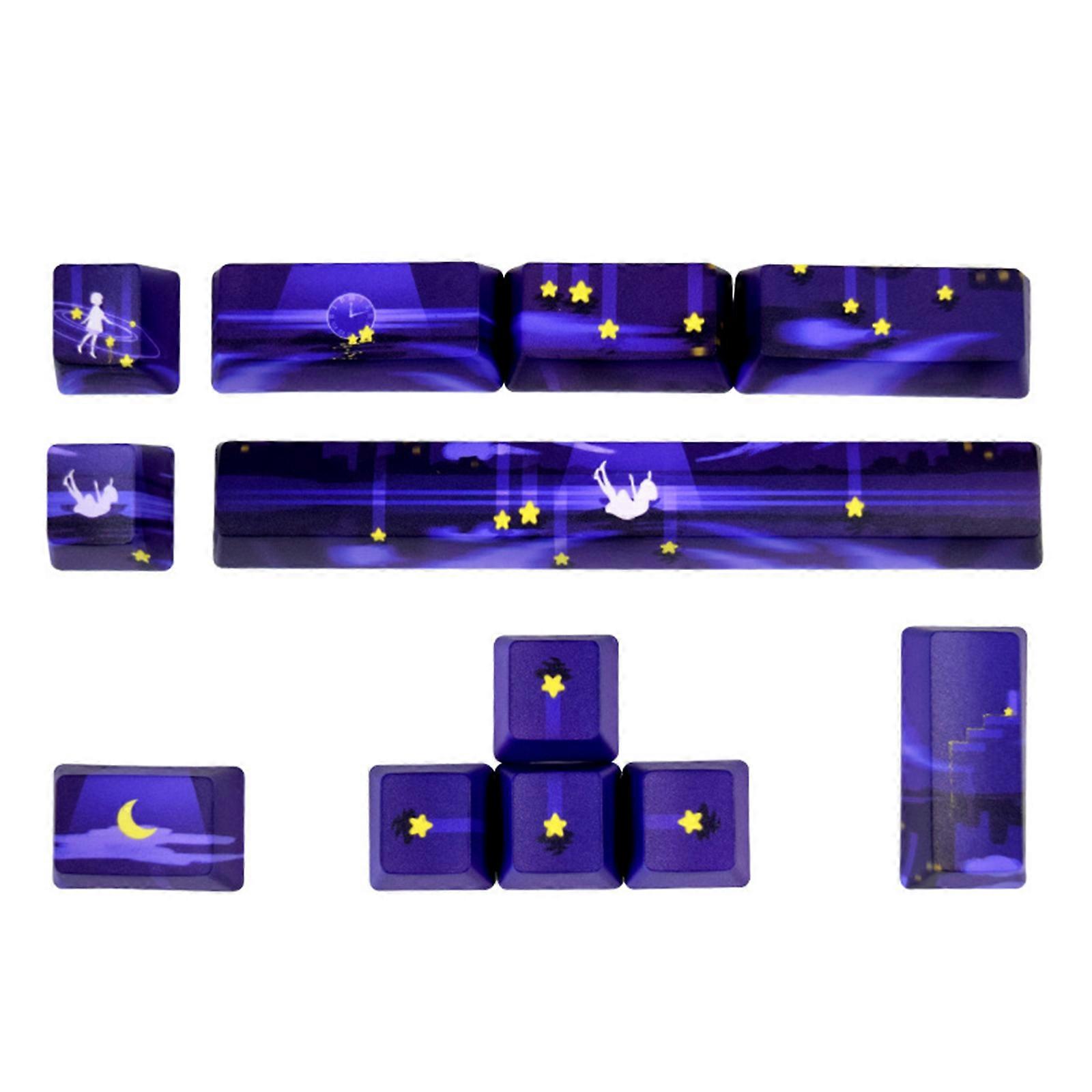 12PCS Star Keycaps OEM Profile for Cherry MX Switch SPACE ENTER ESC Keys Set