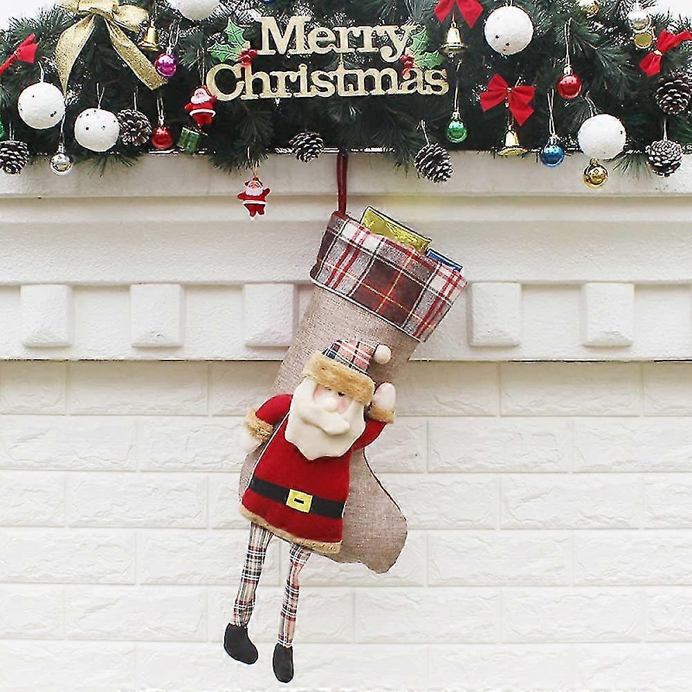 Julstrumpor, presentpse fr trd dekoration tema Jultomten