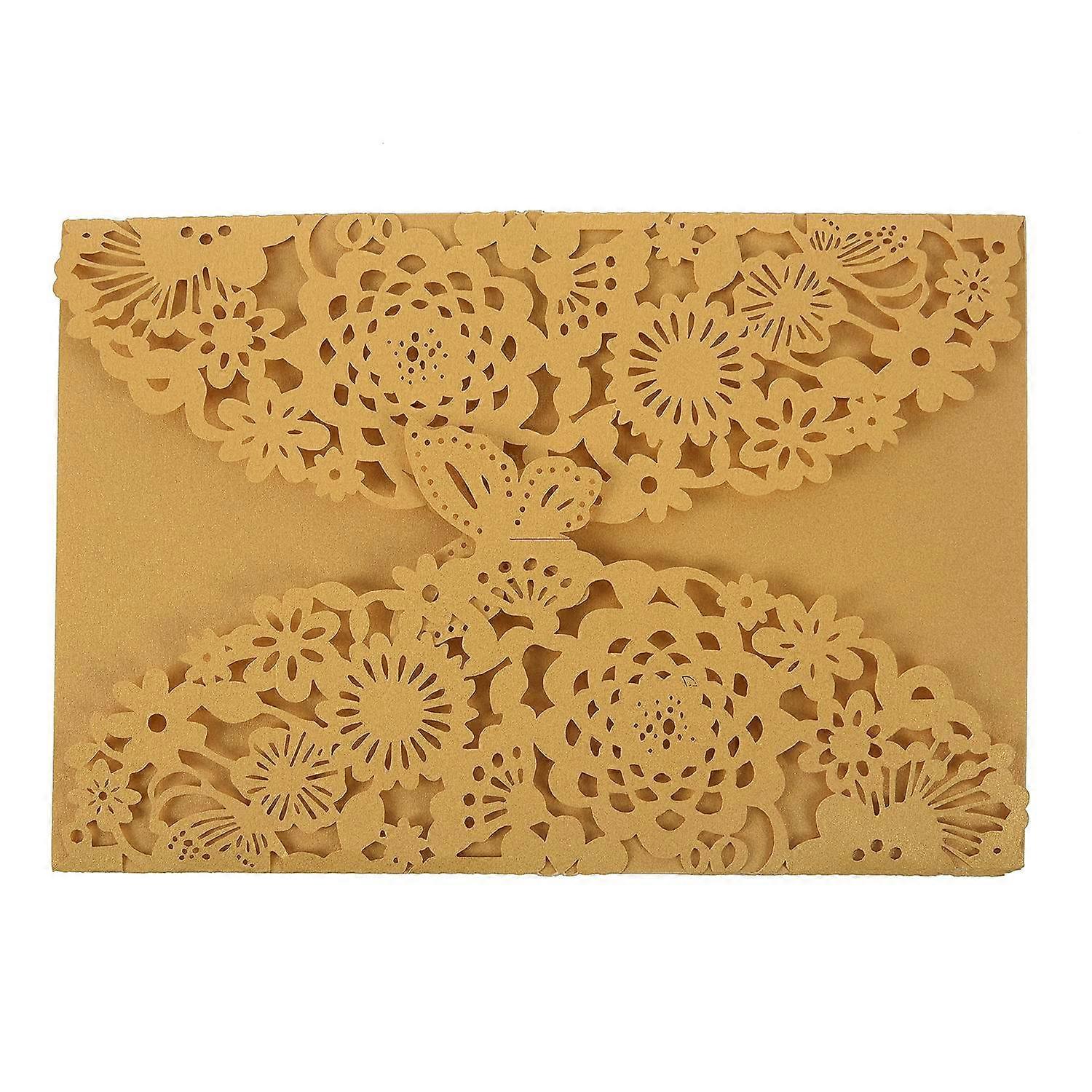 10Pcs/Set Delicate Carved Butterflies Romantic Wedding Party Invitation Card Envelope Invitations f