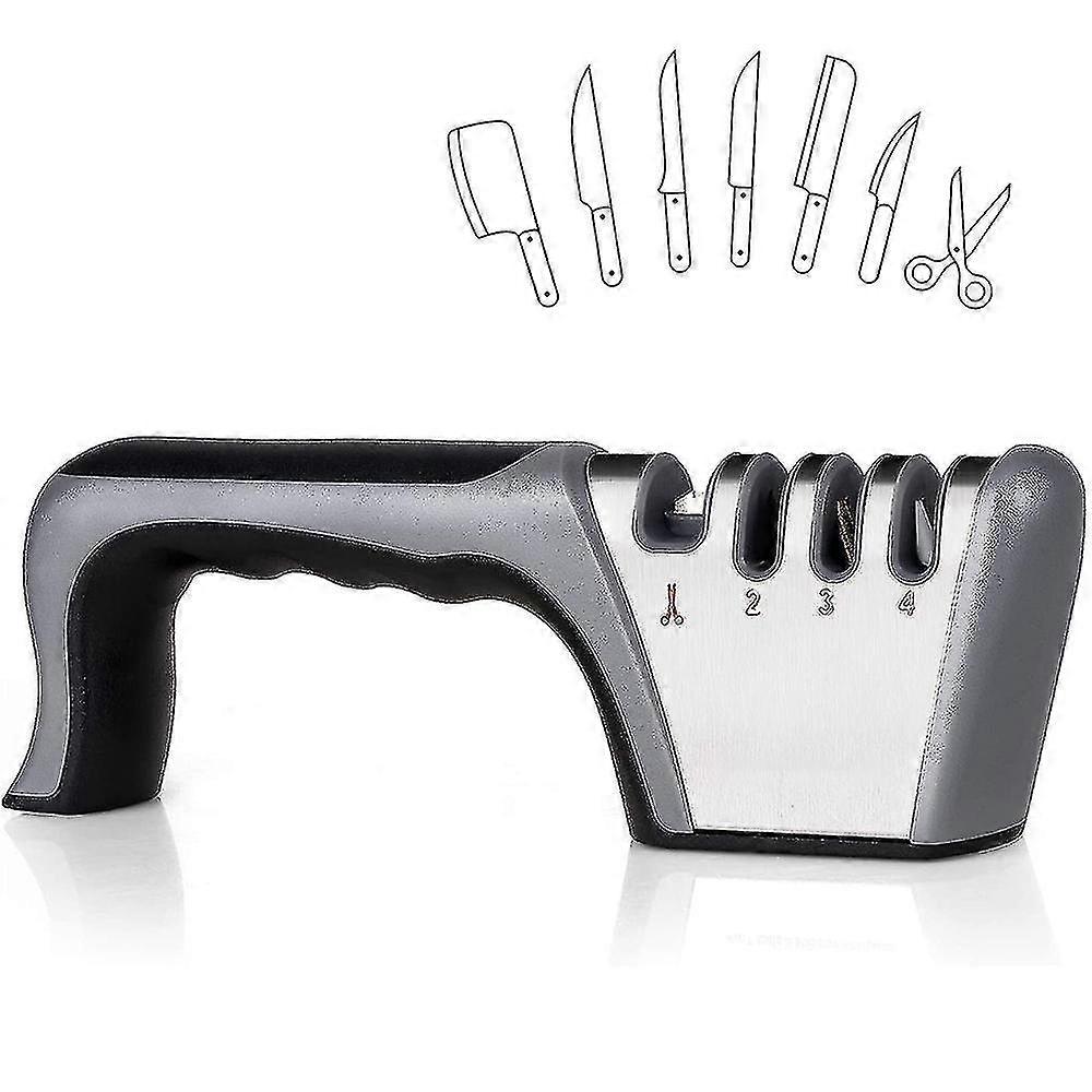 Manual Knife Sharpener Knife Sharpener,4 Stages Design 2tungsten Steel