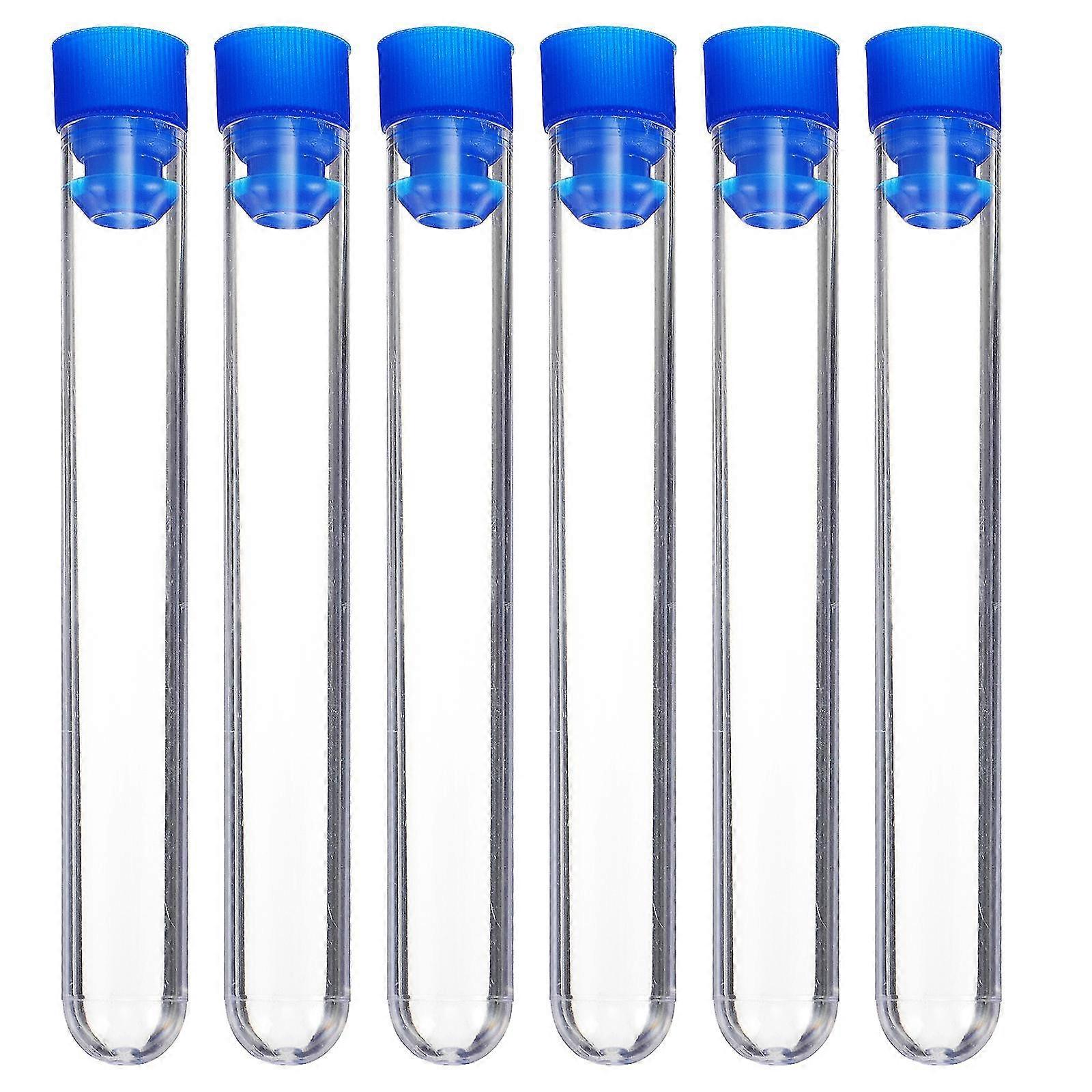 40pcs Test Tubes Disposable Test Tubes Plastic Tubes With Stoppers Containers(random Color)