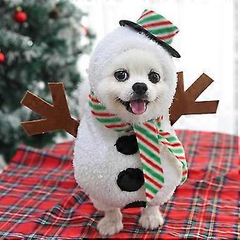 Noël Bonhomme de neige Costume d'animal$chien Bonhomme de neige
