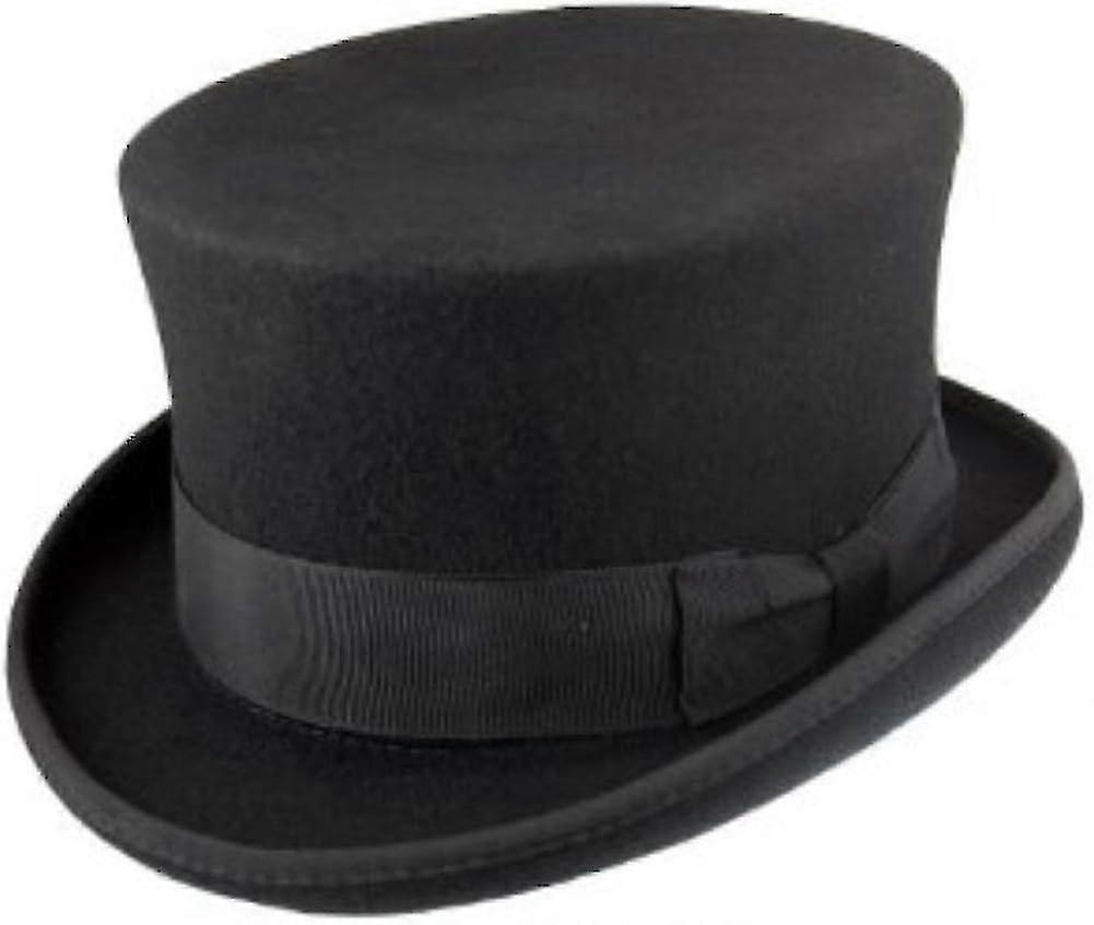 Ab Hats Hand Made 100% Wool Satin Lined Top Hat Small To Xxl TAO