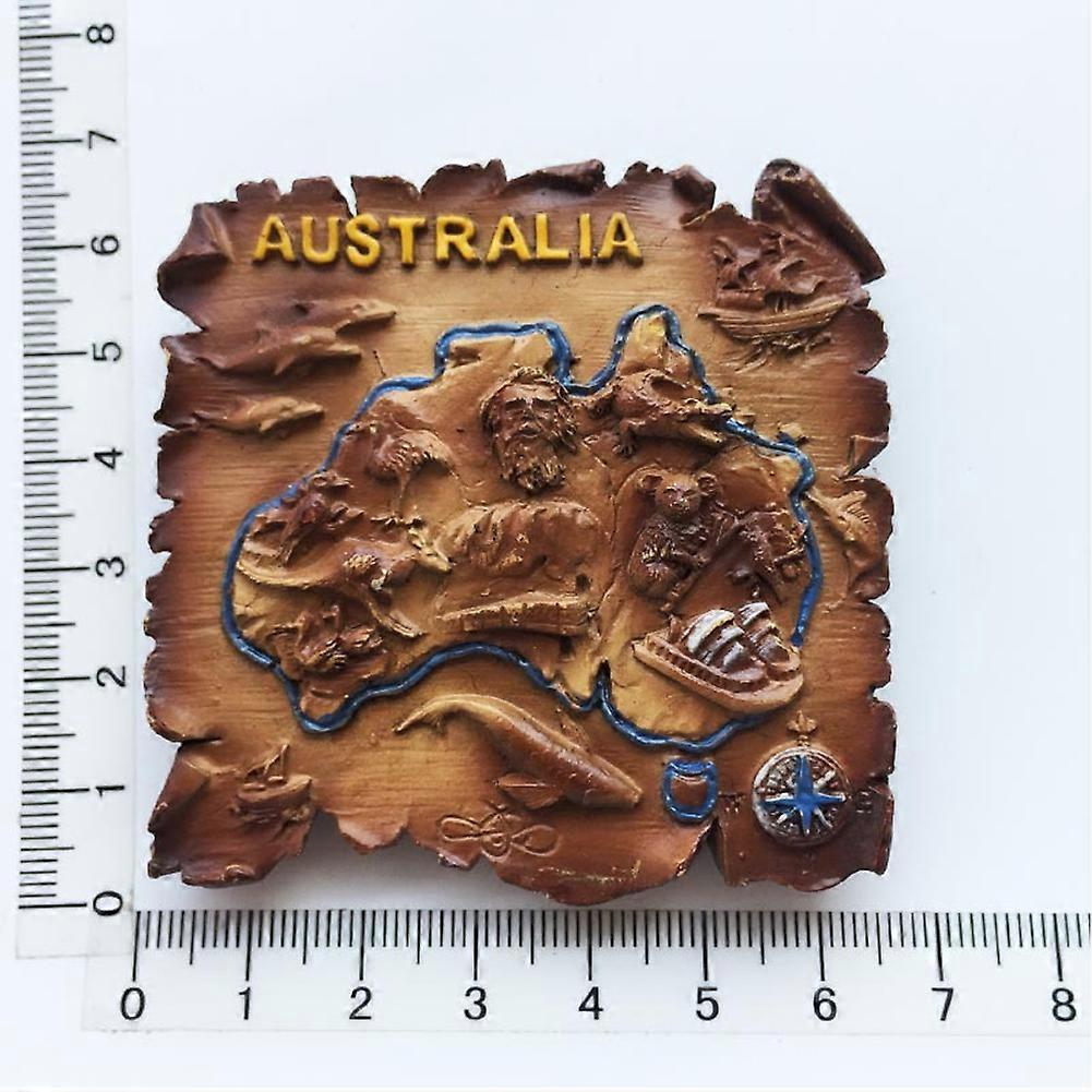 Travel Souvenirs Around Australia Painted Magnetic Refrigerator Magnets Multifunctional Strong Magnetic Non-marking Hook