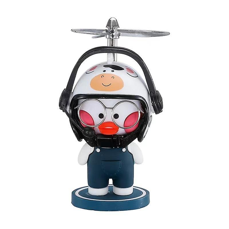 Car Bicycle Decoration Small Yellow Duck Bamboo Dragonfly Helmet Will Rotate