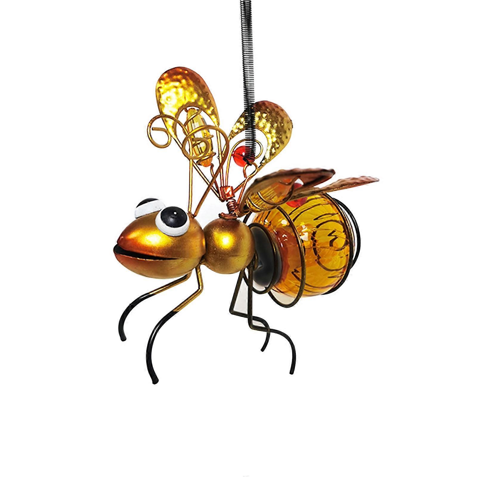 Gleaming Golden Bee Hanging Night Glow Garden Insect Ornament