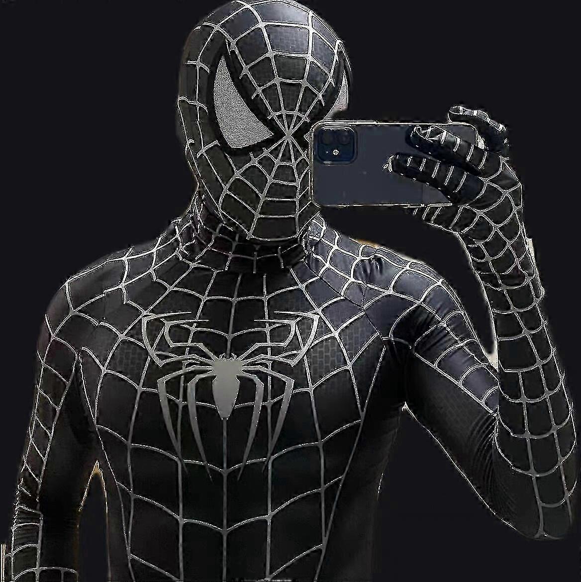 ハロウィン メンズ ブラック レミー スパイダーマン コスプレコスチューム ヴェノム シンビオート レミースーツ ボディスーツ 大人