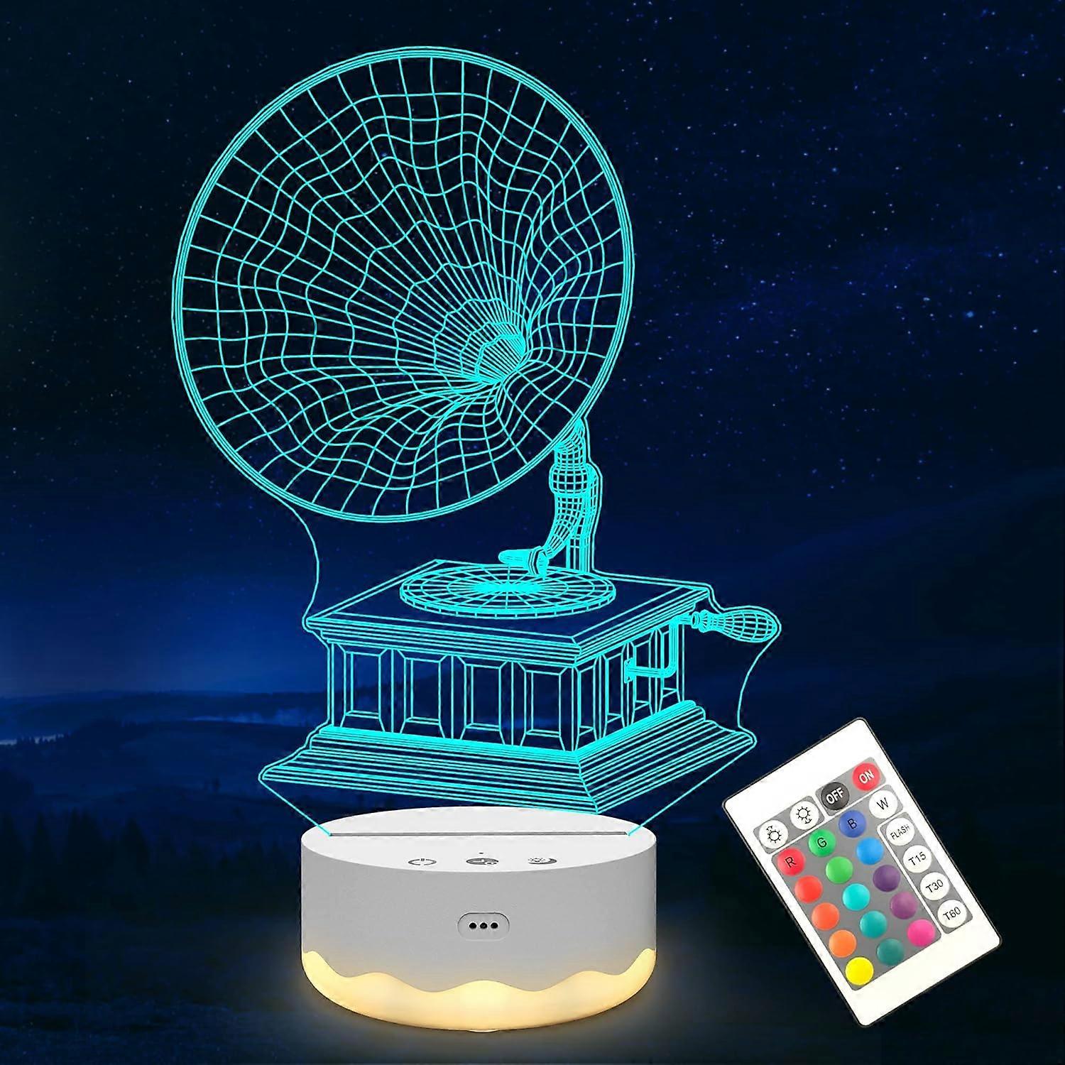 Creative Phonograph 3D Night Light, Ideal Decor Lamp