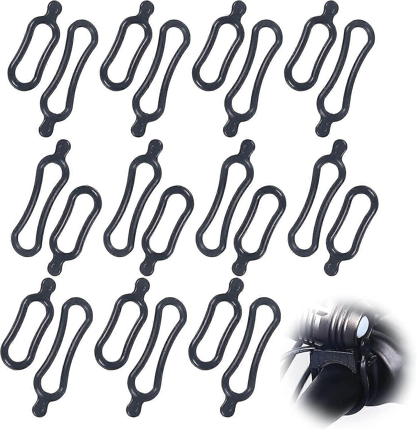 20 stykker Elastisk elastik Elastik Elastik Gummibånd Bandage Link Lommelygteholder Cykel Elastik Elastik Elastik Til Fixin