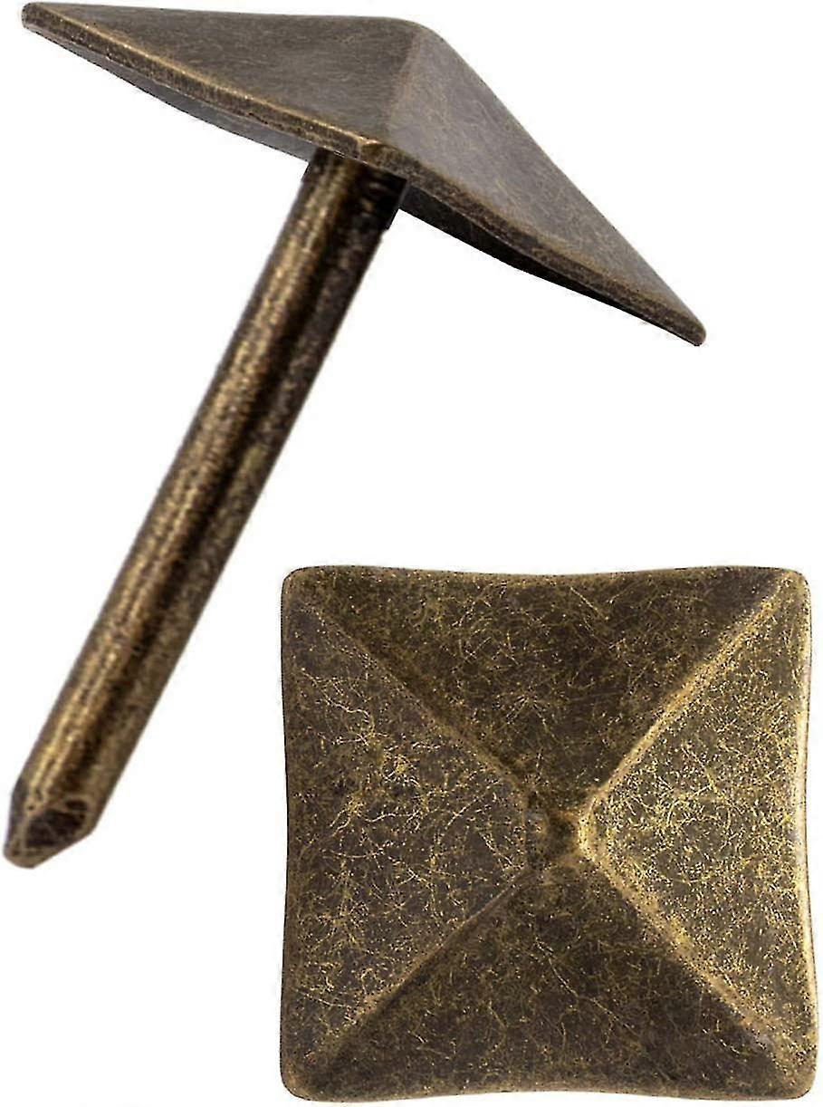 40 X 12mm X 12mm Aged Bronze Brass Decorative Studs