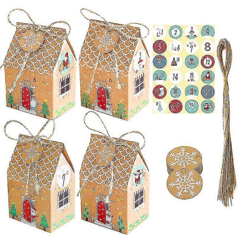 24 Gingerbread Gift Box With Advent Calendar