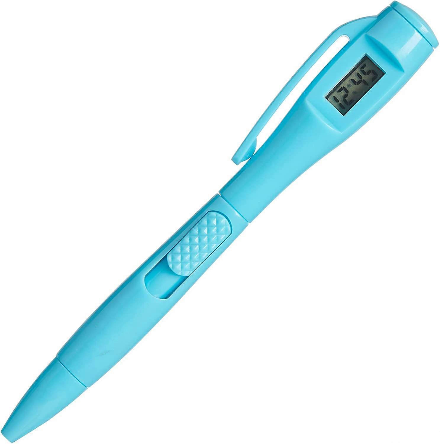 Novelty Digital Clock Pen - Time, Date & Timer -(2pcs, Blue)