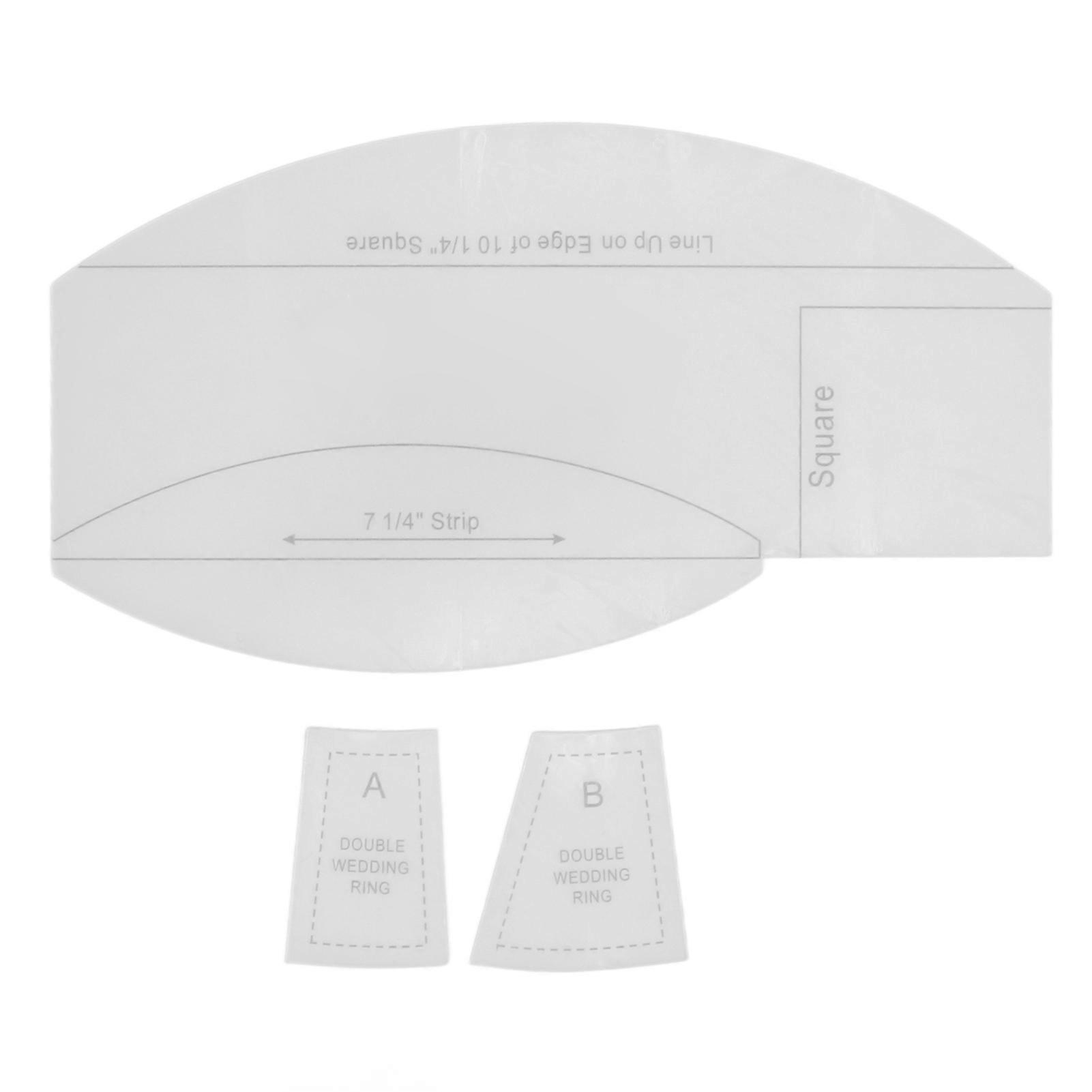 Sewing Ruler Set DIY Transparent Acrylic with Clear Printing Process for Measurement Drawing Crafts